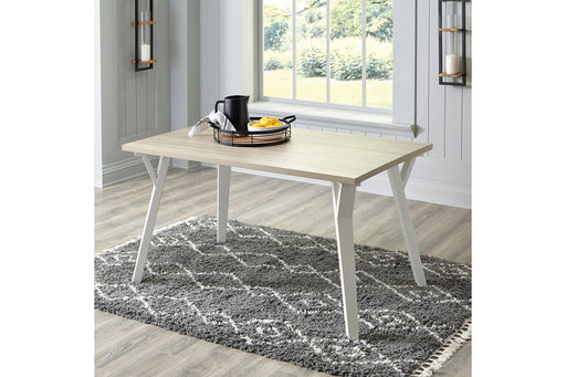 Grannen White/Natural Dining Table - Gate FurnitureDining Table