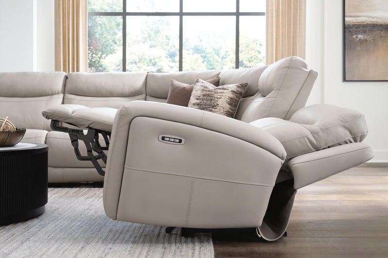 Gravier Gray 6-Piece Power Reclining Sectional with Storage Console - U13300S5
