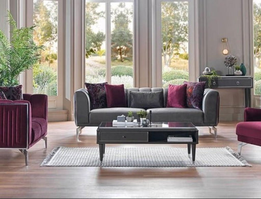 Gravita 3 Seat Sleeper (Deren Anthracite) 3 Pieces - Gate FurnitureSleeper Sofa