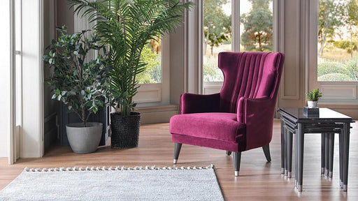 Gravita Accent Chair (Deren Burgundy) - Lara FurnitureLiving Room Chair