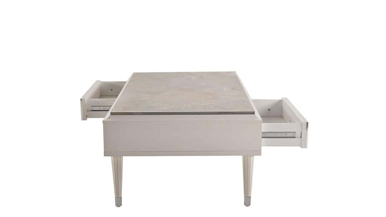 Gravita Coffee Table (Grv.Mar) /Ivory Leg - Gate FurnitureCoffee Table