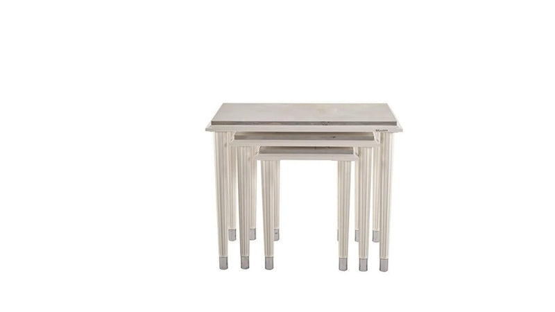 Gravita Nesting Table /Ivory Legs - 85-GRA-NESTING TABLE
