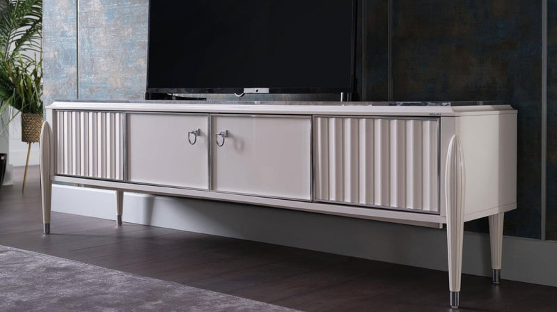 Gravita Tv Stand Ivory Leg - Lara FurnitureTV Stand
