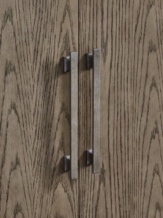 Gray Chrestner Dining Table and 8 Chairs with Storage - PKG013367