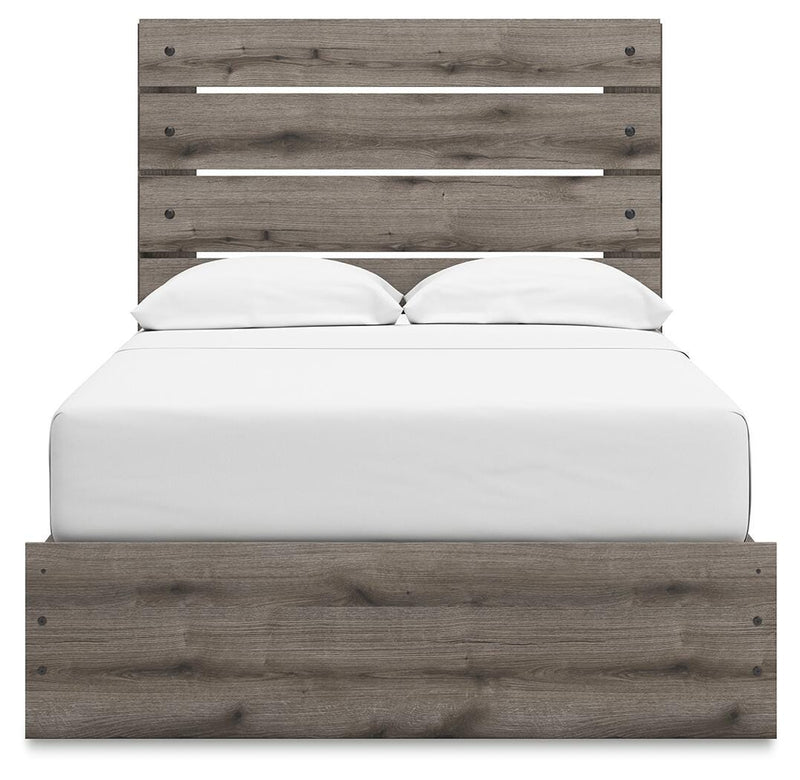 Graystorm Brown Gray Full Panel Bed with Storage - PCB2405B17