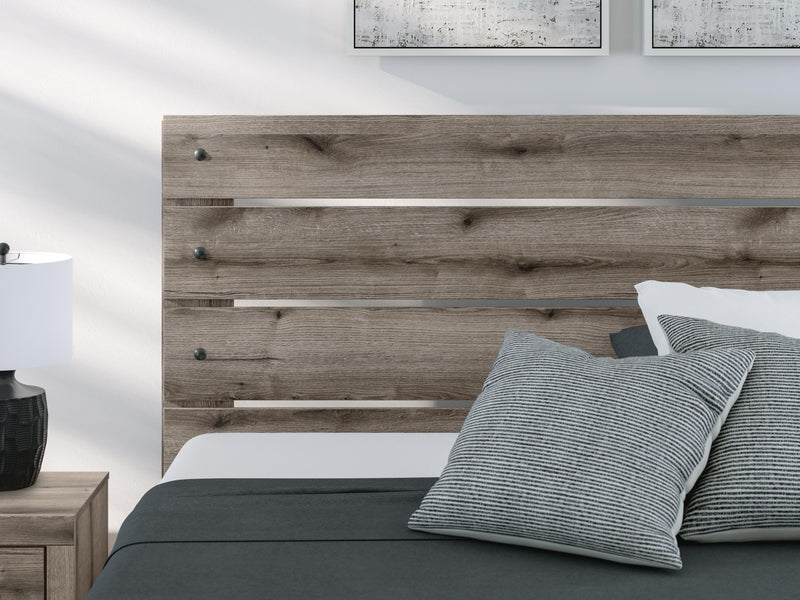 Graystorm Brown Gray King Panel Bed - PCB2405B8