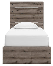Graystorm Brown Gray Twin Panel Bed with Storage - PCB2405B19