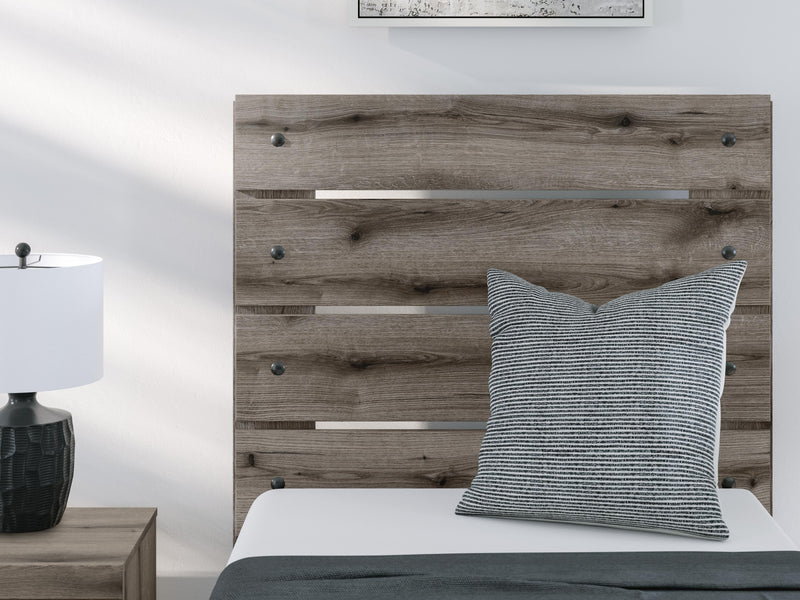 Graystorm Brown Gray Twin Panel Storage Bed - PCB2405B18