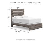 Graystorm Full Panel Bed, Dresser, Mirror and 2 Nightstands in Brown Gray - PKG021341