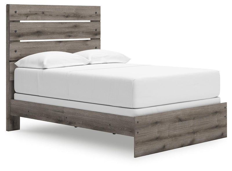 Graystorm Full Panel Bed, Dresser, Mirror and Chest in Brown Gray - PKG021344