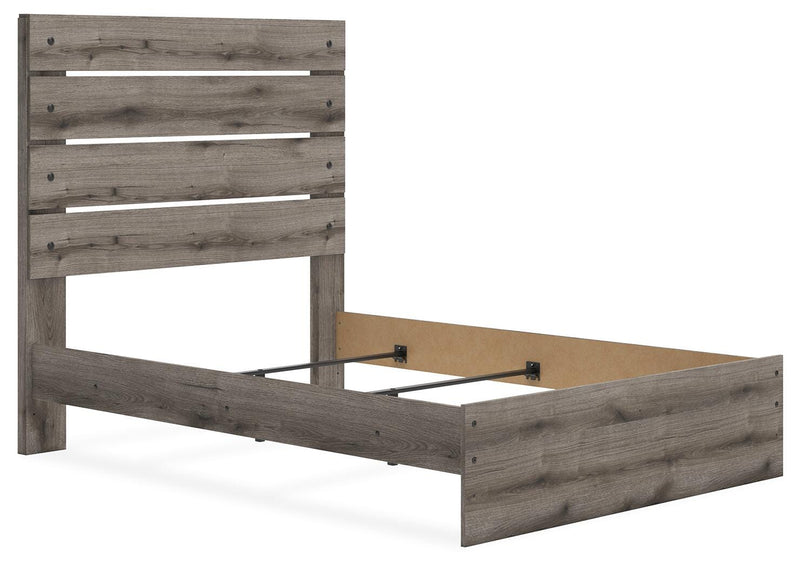 Graystorm Full Panel Bed, Dresser, Mirror, Chest and 2 Nightstands in Brown Gray - PKG021342