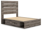 Graystorm Full Panel Bed with Storage and Dresser in Brown Gray - PKG021393