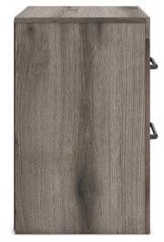 Graystorm Full Panel Bed with Storage, Dresser, Mirror, Chest and 2 Nightstands in Brown Gray - PKG021389