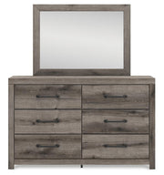 Graystorm Full Panel Storage Bed, Dresser and Mirror in Brown Gray - PKG021371