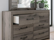 Graystorm Full Panel Storage Bed, Dresser and Mirror in Brown Gray - PKG021371