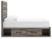 Graystorm Full Panel Storage Bed, Dresser, Mirror and 2 Nightstands in Brown Gray - PKG021372