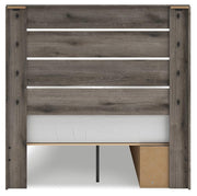 Graystorm Full Panel Storage Bed, Dresser, Mirror and 2 Nightstands in Brown Gray - PKG021372