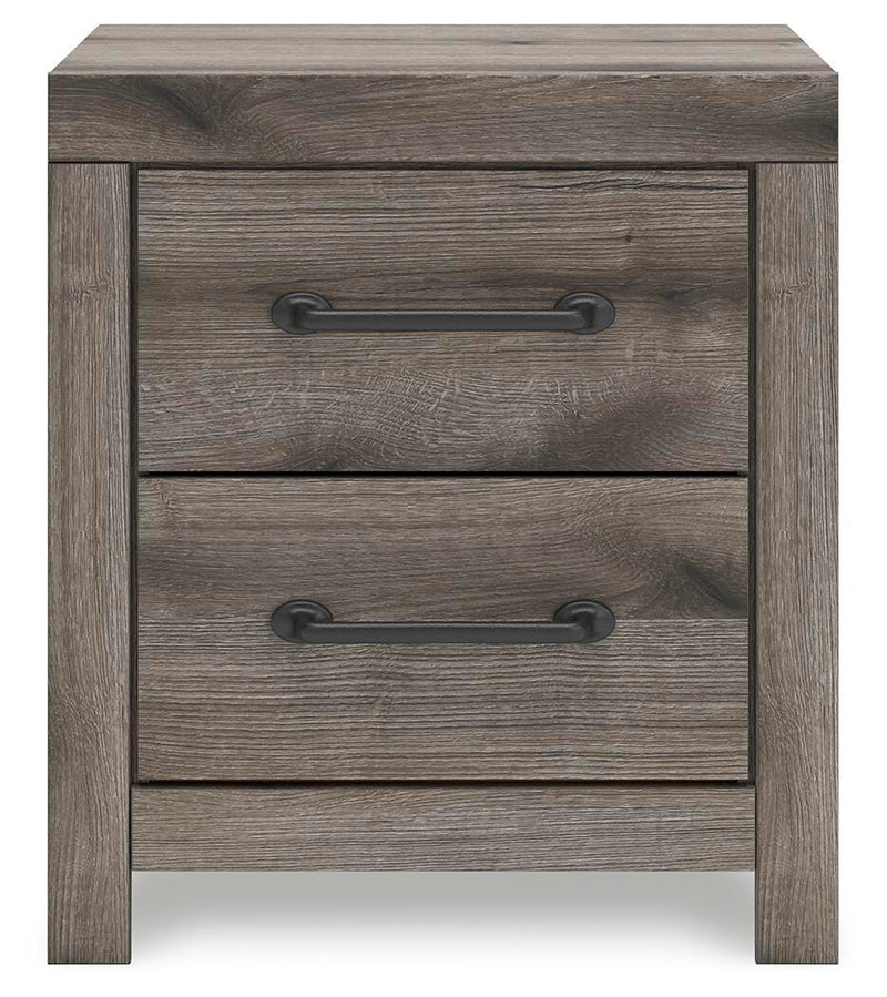 Graystorm Full Panel Storage Bed, Dresser, Mirror and 2 Nightstands in Brown Gray - PKG021372