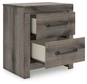 Graystorm Full Panel Storage Bed, Dresser, Mirror and 2 Nightstands in Brown Gray - PKG021372