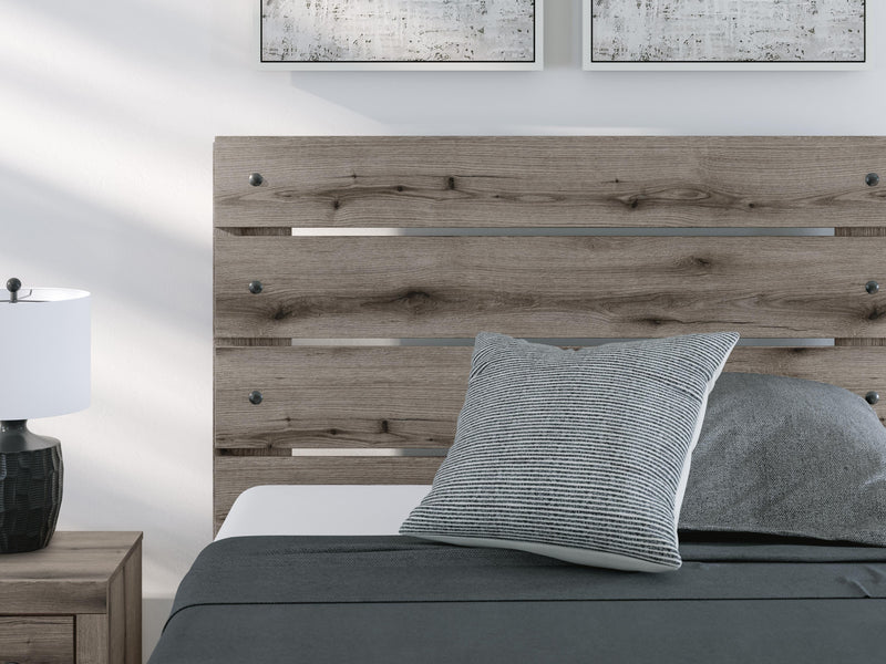 Graystorm Full Panel Storage Bed, Dresser, Mirror, Chest and 2 Nightstands in Brown Gray - PKG021373