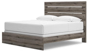 Graystorm King Panel Bed, Dresser and Mirror in Brown Gray - PKG021355