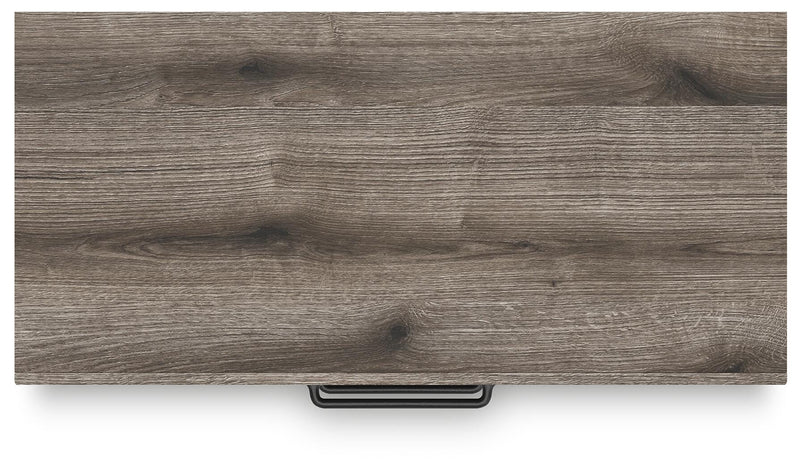 Graystorm King Panel Bed, Dresser, Mirror, Chest and 2 Nightstands in Brown Gray - PKG021357
