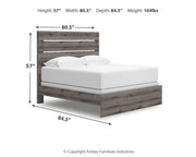 Graystorm King Panel Bed, Dresser, Mirror, Chest and Nightstand in Brown Gray - PKG021360