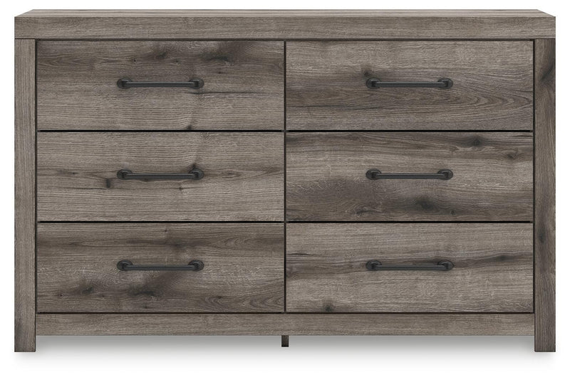 Graystorm Queen Panel Bed and Dresser in Brown Gray - PKG021353