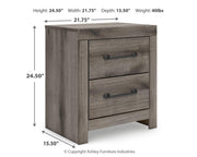 Graystorm Queen Panel Bed, Dresser, Mirror and 2 Nightstands in Brown Gray - PKG021348