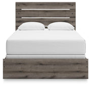 Graystorm Queen Panel Bed, Dresser, Mirror, Chest and Nightstand in Brown Gray - PKG021352