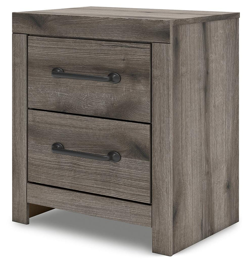 Graystorm Queen Panel Bed, Dresser, Mirror, Chest and Nightstand in Brown Gray - PKG021352