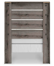 Graystorm Twin Panel Bed and Dresser in Brown Gray - PKG021338