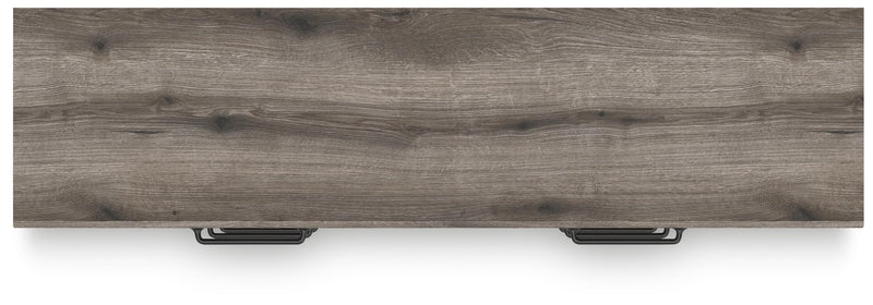 Graystorm Twin Panel Bed and Dresser in Brown Gray - PKG021338