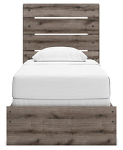Graystorm Twin Panel Bed, Dresser, Mirror and Chest in Brown Gray - PKG021336