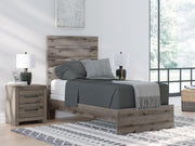 Graystorm Twin Panel Bed, Dresser, Mirror, Chest and Nightstand in Brown Gray - PKG021337