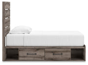 Graystorm Twin Panel Bed with Storage, Dresser, Mirror and Chest in Brown Gray - PKG021383