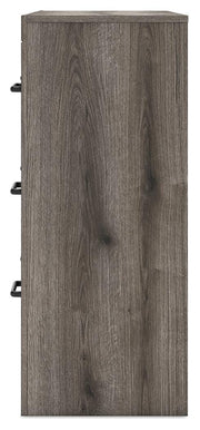 Graystorm Twin Panel Storage Bed, Dresser and Nightstand in Brown Gray - PKG021370