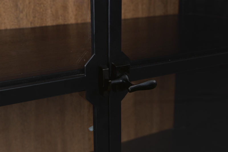 Greddinton Black/Brown Display Cabinet - PCD824-376