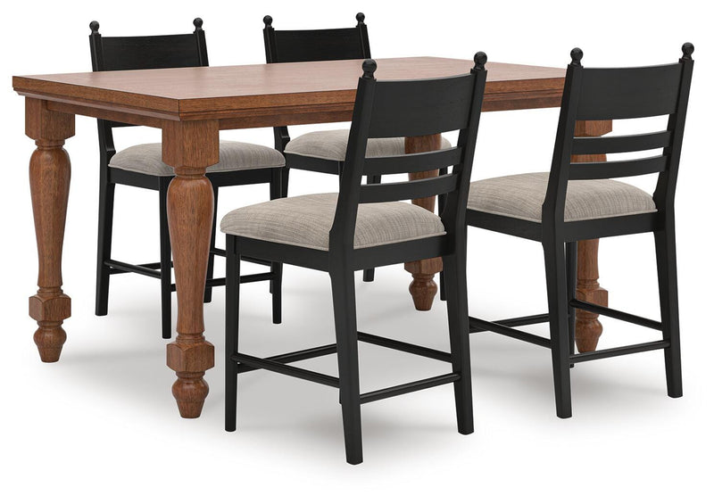 Greddinton Counter Height Dining Table and 4 Barstools - PCD824D16