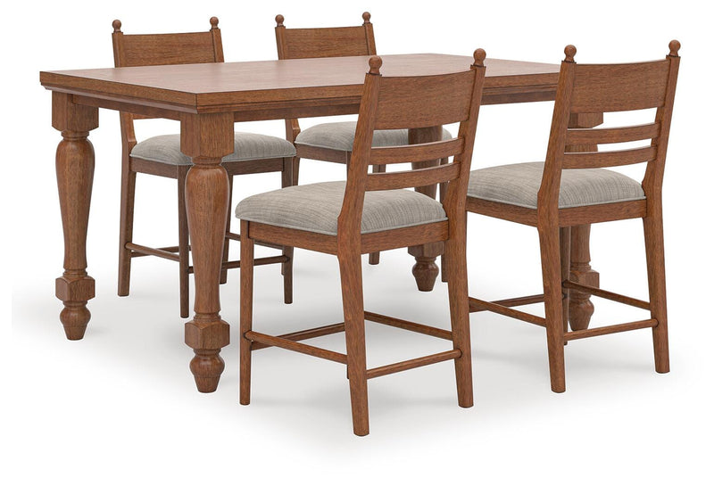 Greddinton Counter Height Dining Table and 4 Barstools - PCD824D19