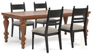 Greddinton Dining Table and 4 Chairs - PCD824D25