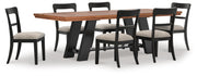 Greddinton Extension Dining Table and 6 Chairs - PCD824D31