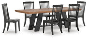 Greddinton Extension Dining Table and 6 Chairs - PCD824D33
