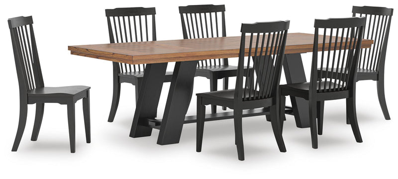 Greddinton Extension Dining Table and 6 Chairs - PCD824D33