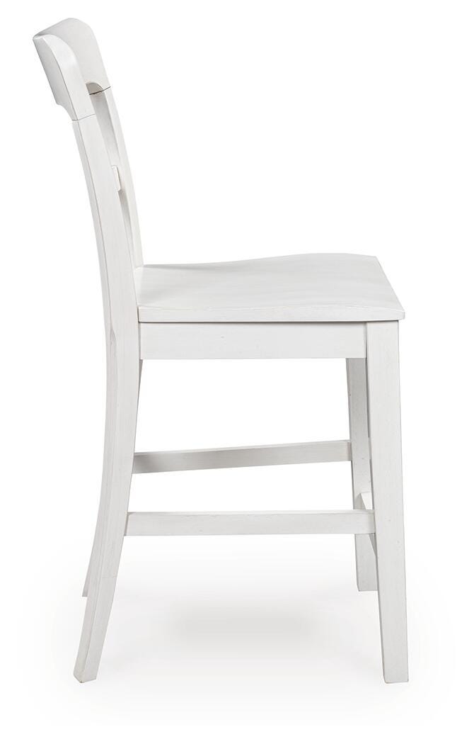 Greddinton White Counter Height Barstool, Set of 2 - PCD824-224