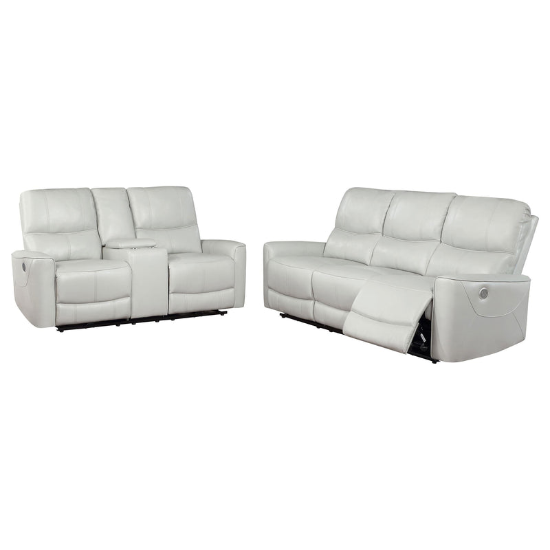 Greenfield 2-piece Power Reclining Sofa Set Dove Grey - 610261P-S2