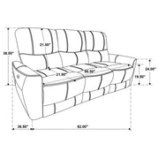 Greenfield 2-piece Power Reclining Sofa Set Dove Grey - 610261P-S2
