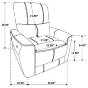 Greenfield 3-piece Power Reclining Sofa Set Dove Grey - 610261P-S3