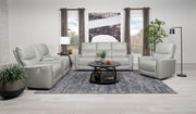 Greenfield Upholstered Power Reclining Loveseat Dove Grey - 610262P