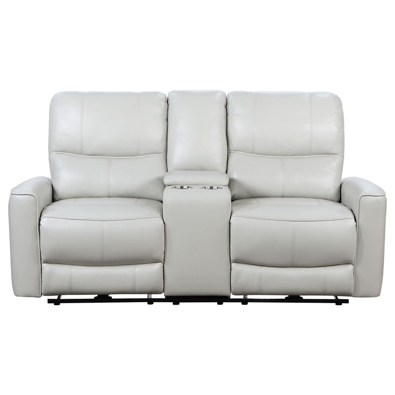 Greenfield Upholstered Power Reclining Loveseat Dove Grey - 610262P